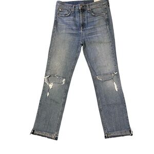 Rag & Bone / JEAN Distressed Straight-Leg Jeans – Size 29